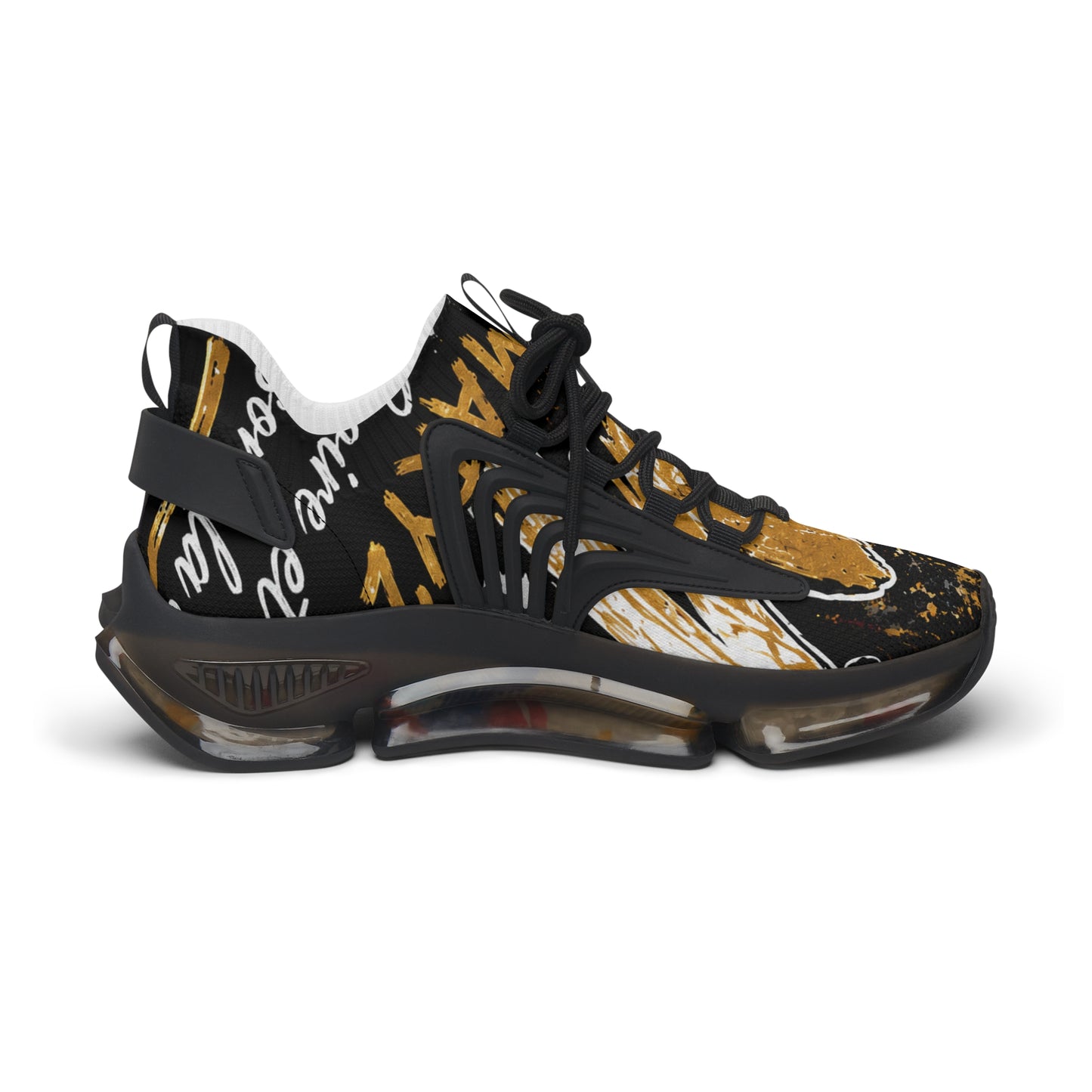 Sneakers M2S Signature – Couronne Noire & Or
