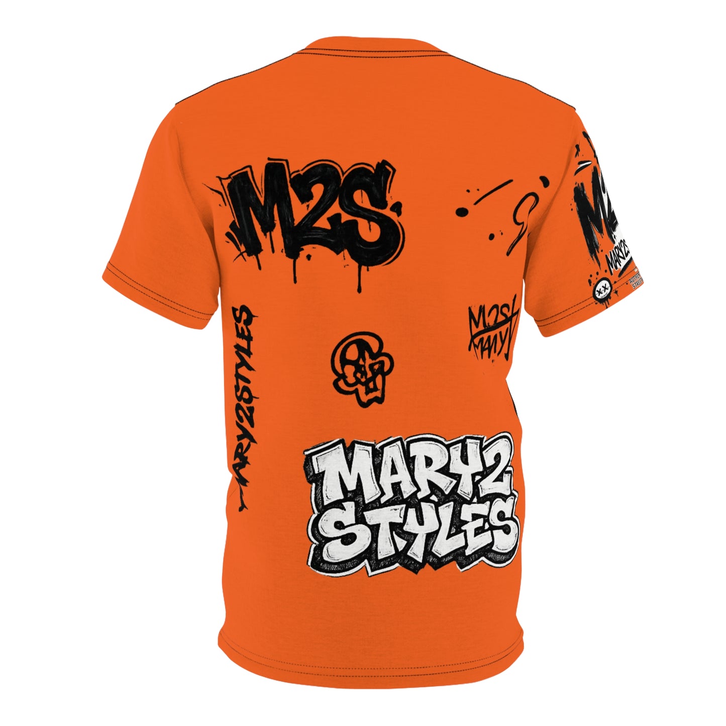T-Shirt Graffiti M2S Signature – Authentique Streetwear Édition Orange