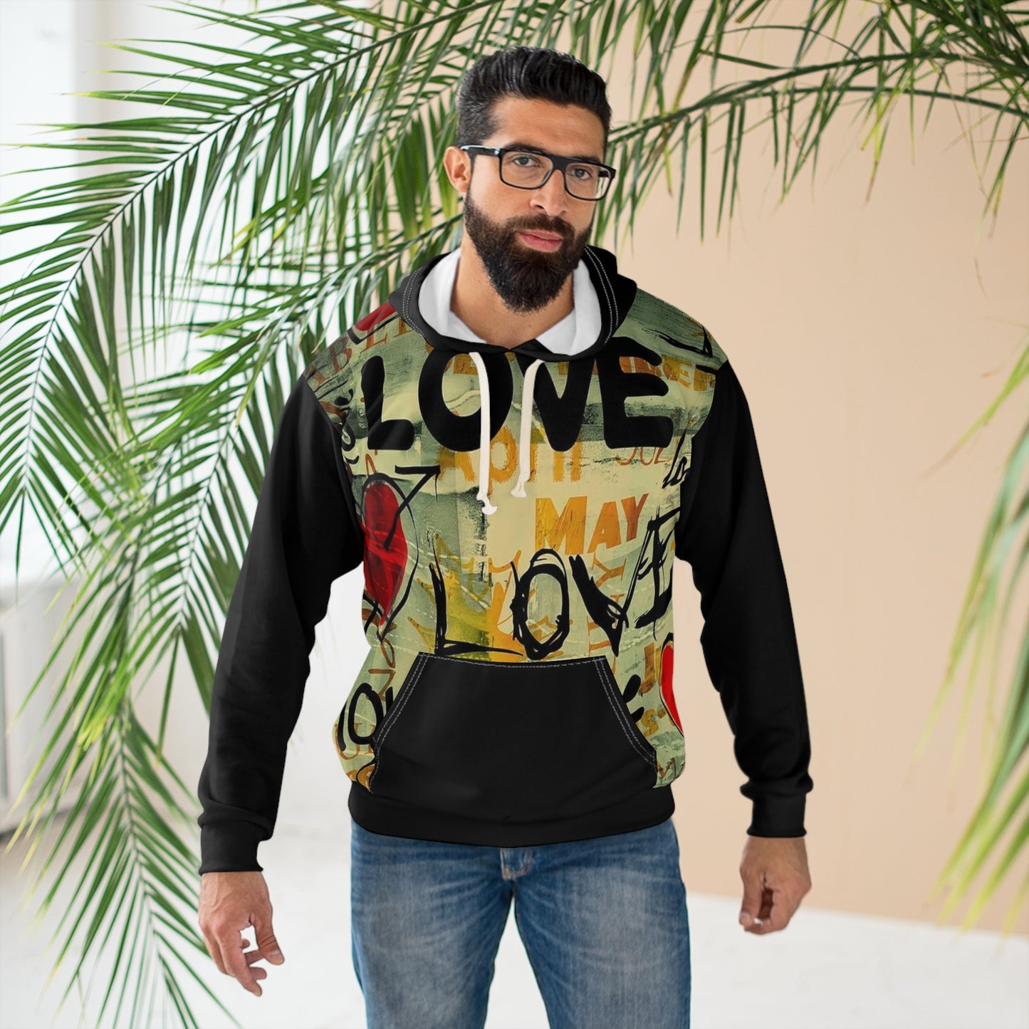 Chandail manche longue à capuche stylé unisexe