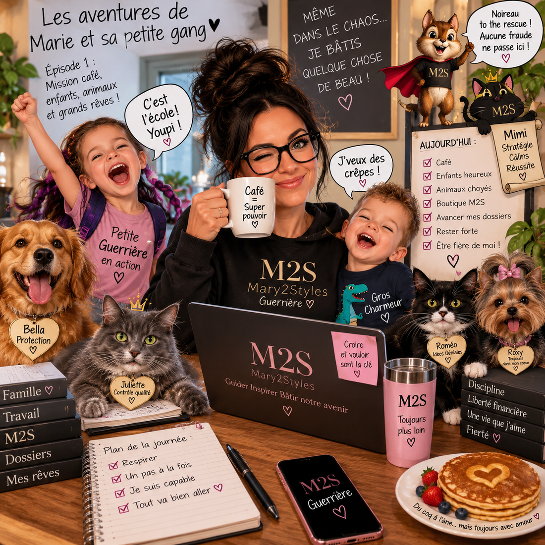 Mission café et grands rêves dans l’univers familial et créatif M2S Mary2Styles