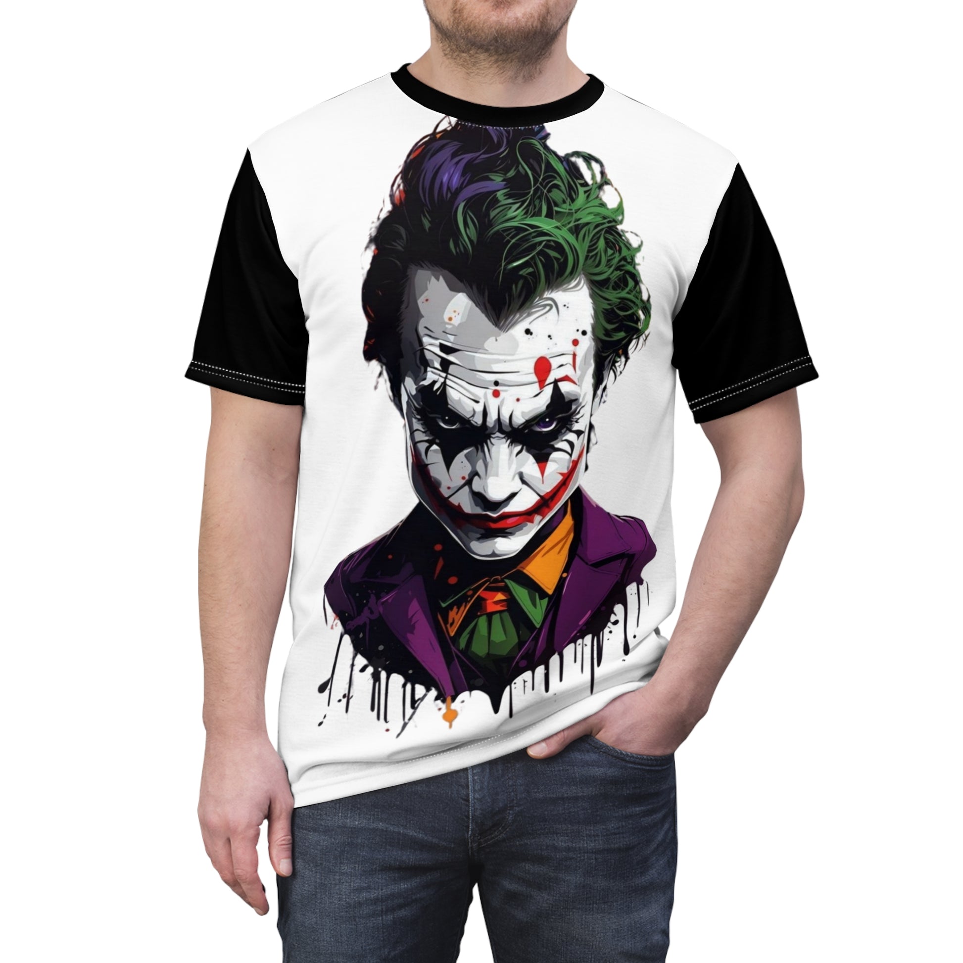 T-shirt unisexe décontracté style tout les jours "design joker" | Mary2styles