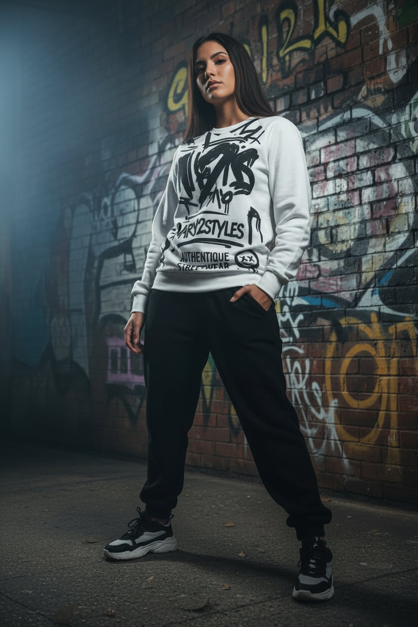 Sweatshirt Premium « Mary2Styles » – L'Art Urbain à Fleur de Peau