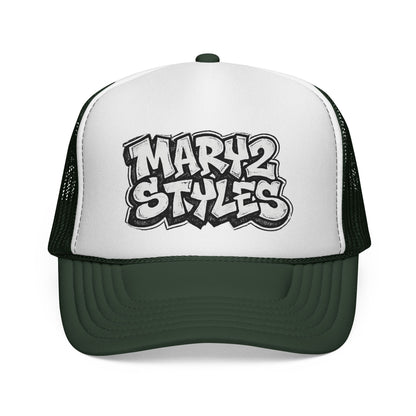 Casquette Trucker Mary2Styles Graffiti – Édition Bleu Royal