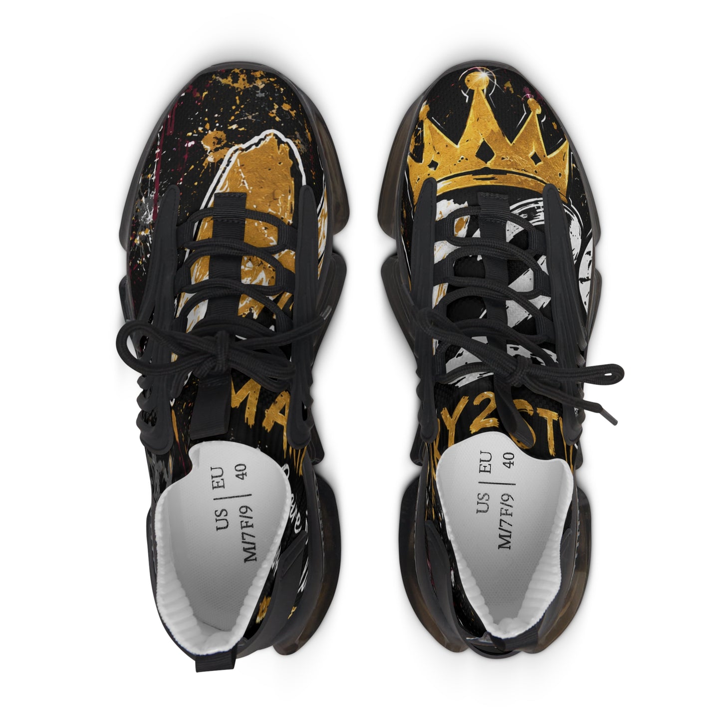 Sneakers M2S Signature – Couronne Noire & Or