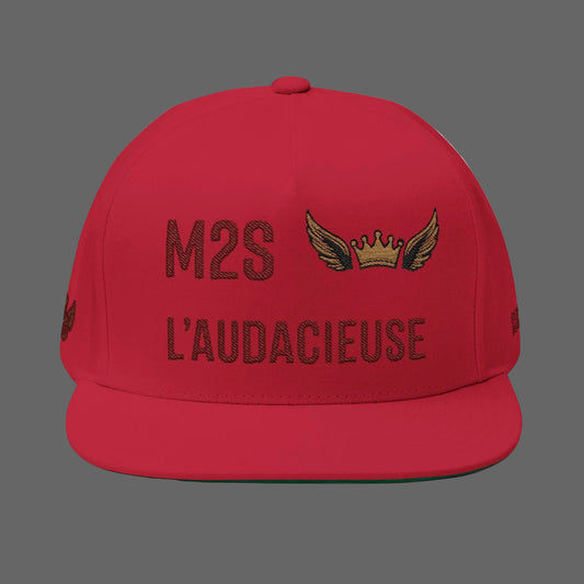 Casquette Flat Bill Broidée "M2S L’Audacieuse" – Style Urbain