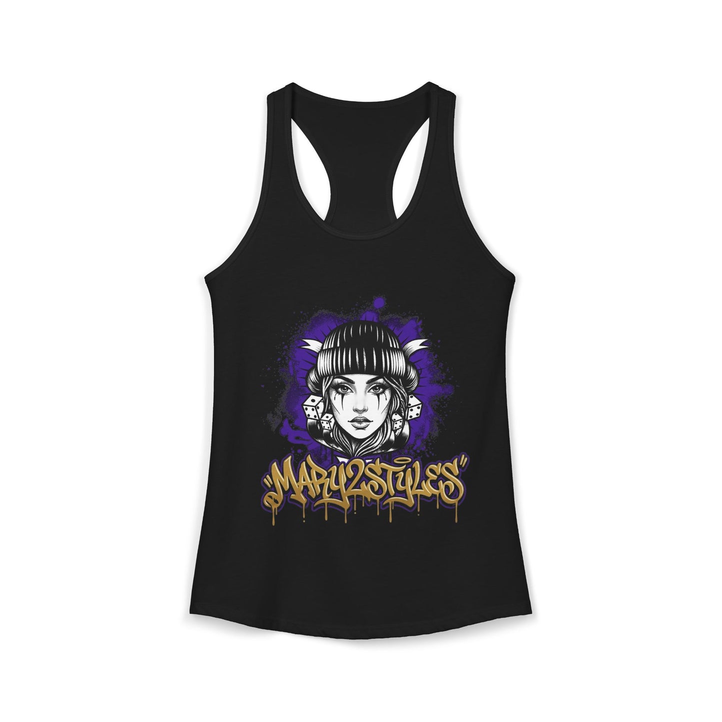 Camisole femme Mary2Styles – Édition Audacieuse Violet & Or