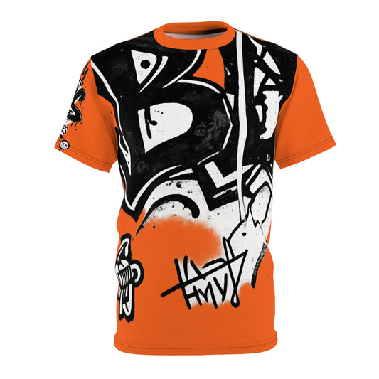 T-Shirt Graffiti M2S Signature – Authentique Streetwear Édition Orange