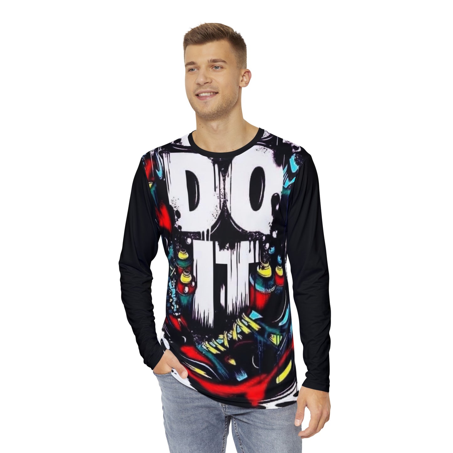 Men's simple casual long sleeve sweater ''DO IT''