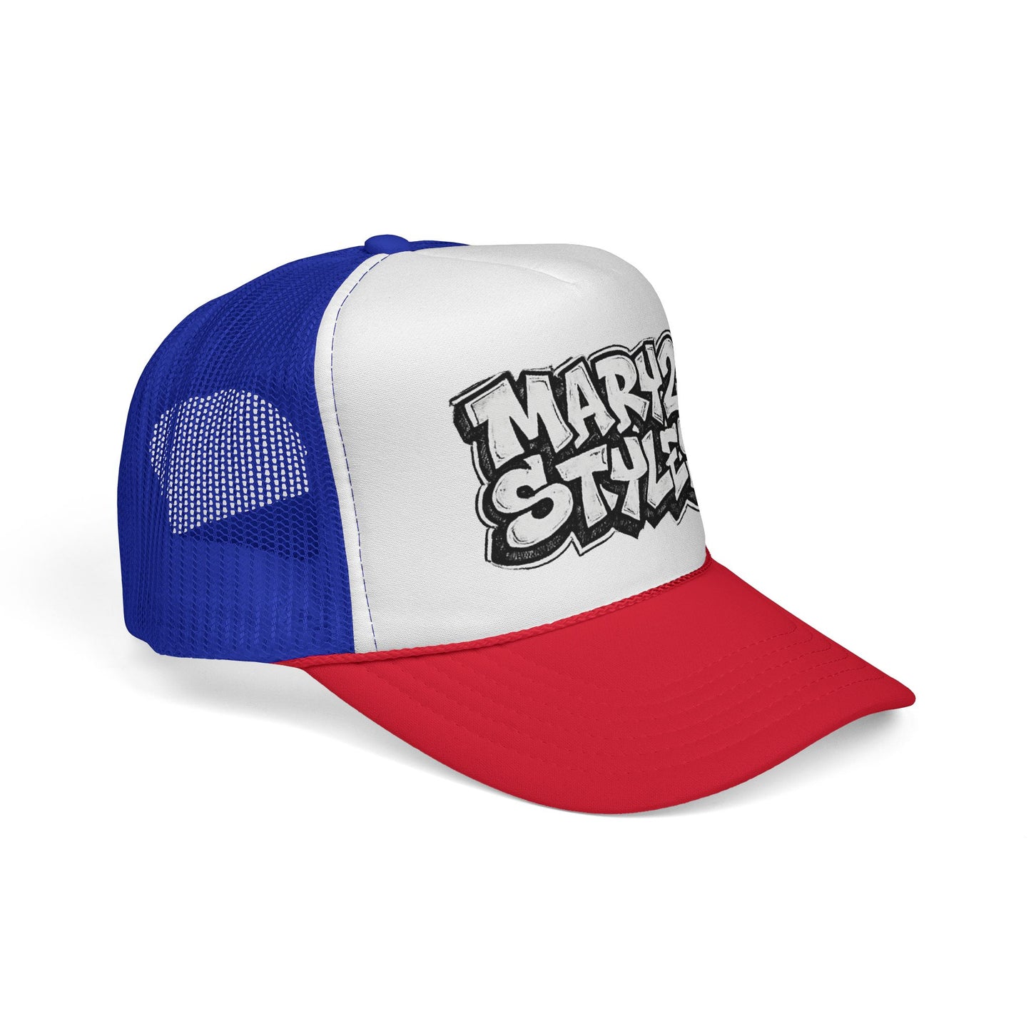 Casquette Trucker Mary2Styles Graffiti – Édition Bleu Royal