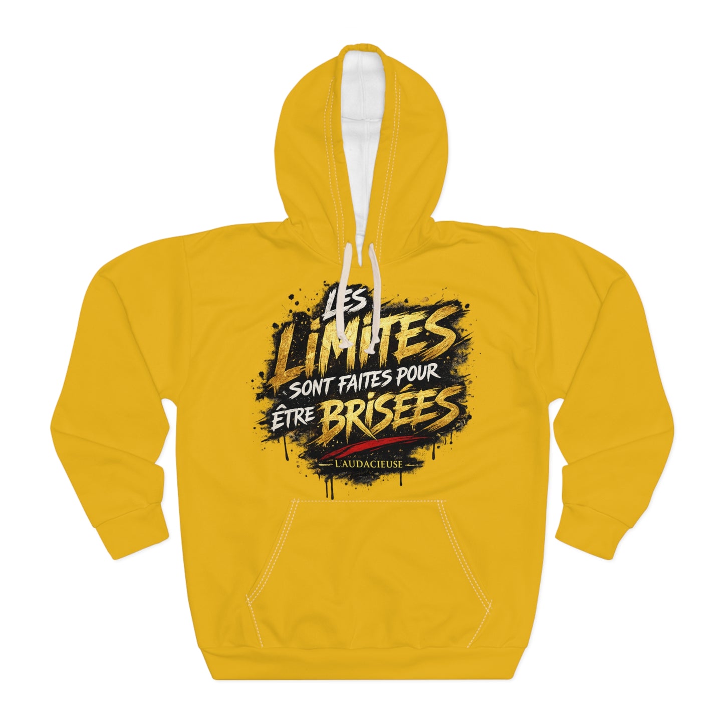 HOODIE REUSSIR & COURAGE – JAUNE FLUO