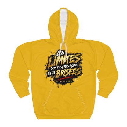 HOODIE REUSSIR & COURAGE – JAUNE FLUO