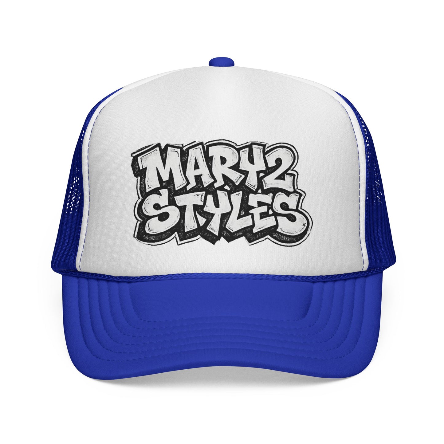 Casquette Trucker Mary2Styles Graffiti – Édition Bleu Royal