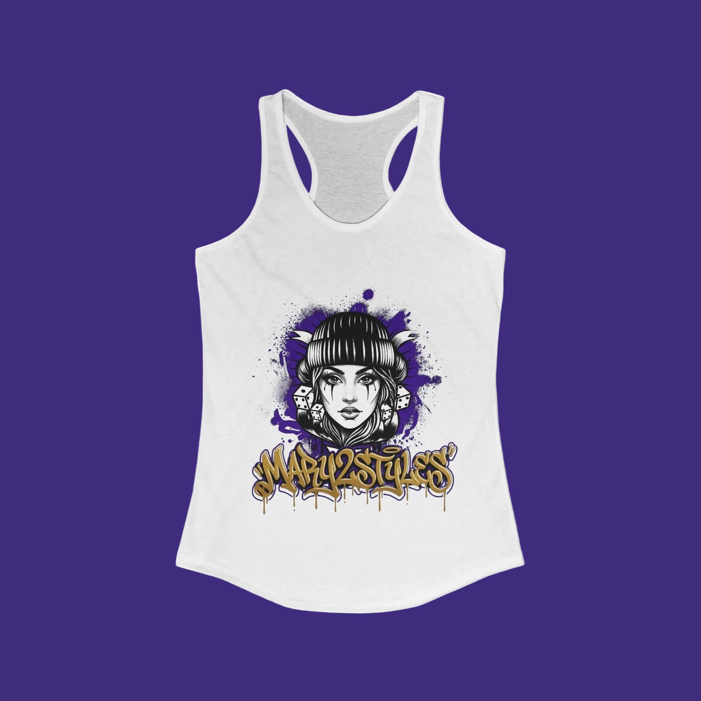Camisole femme Mary2Styles – Édition Audacieuse Violet & Or